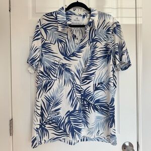 28 Palms‎ Hawaiian Polo Shirt Mens Extra Large Blue Casual Comfort Beach XL
